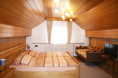 Sleeping room in the second floor with direct view in the marketplace of Waldershof